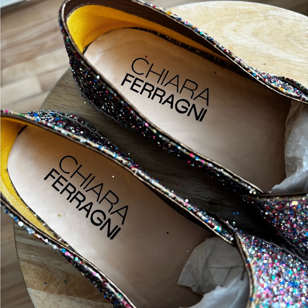 Chiara Ferragni Glitter Espadrille Size EU 39 - Picture 4 of 9